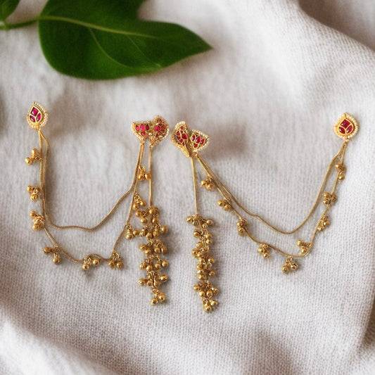 Bird Ghungroo Kashmiri Earrings