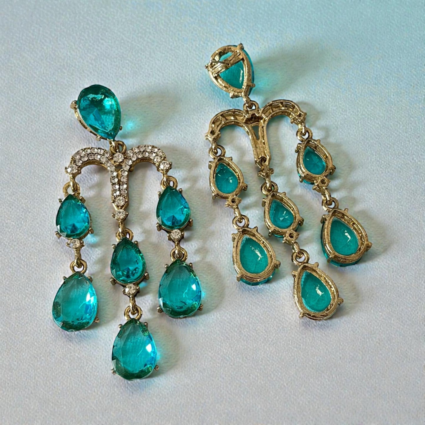 Stone Zircon Drop Earrings