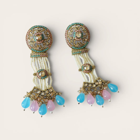 Kundan Beads Earrings