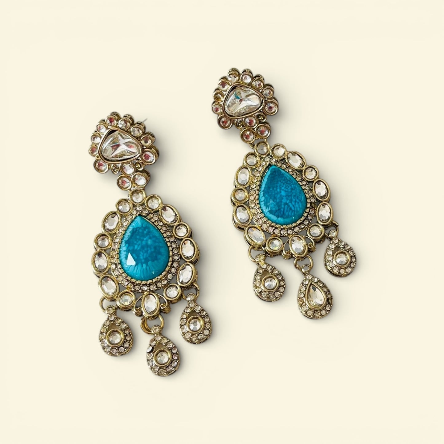 Kundan Stone Drop Earrings