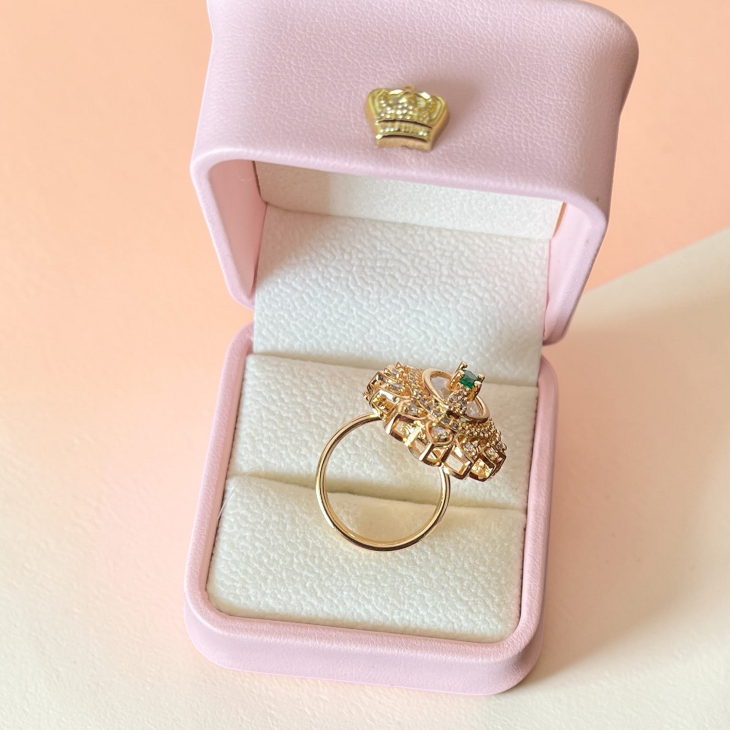 Green Stone Zircon Ring