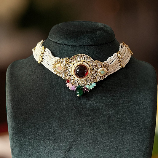 Multicolor Choker Necklace Set