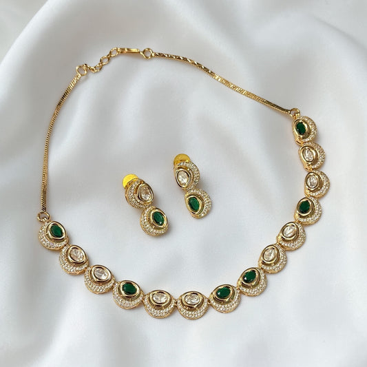 Moissanite Sleek Necklace Set