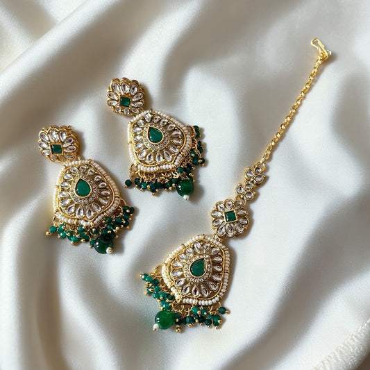 Kundan Maang Tikka Necklace Set