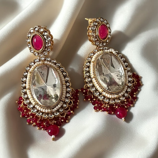 Kundan Chid Pearl Necklace Set