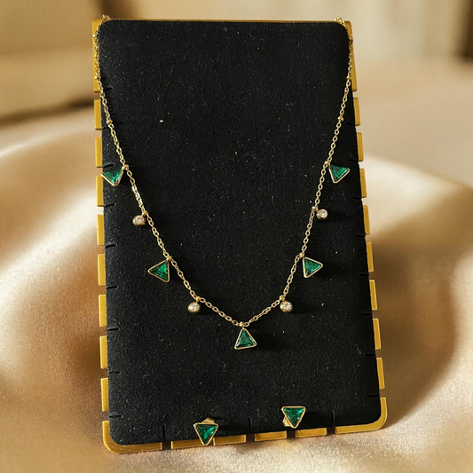 Rama Green Chain Necklace Set