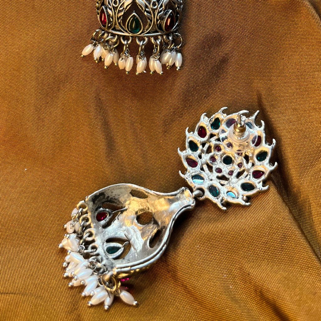 Rani & Green Oxidised Earrings