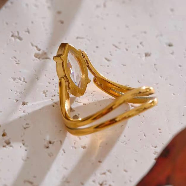 18k Gold Plated Diamond Ring
