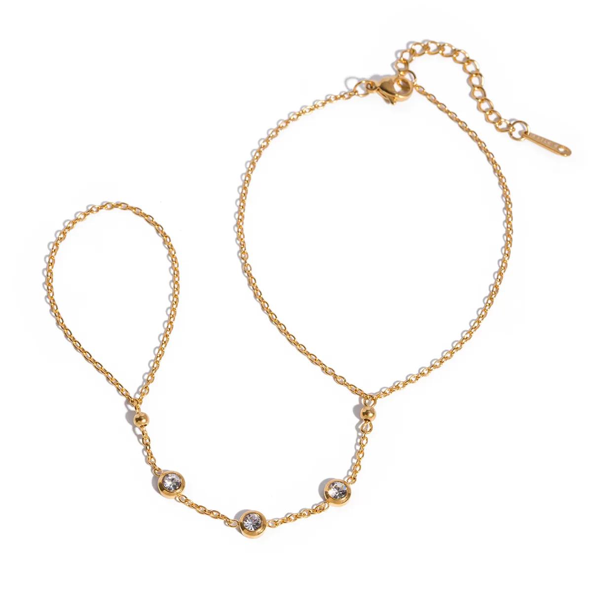 Diamond Bezel Hand Chain
