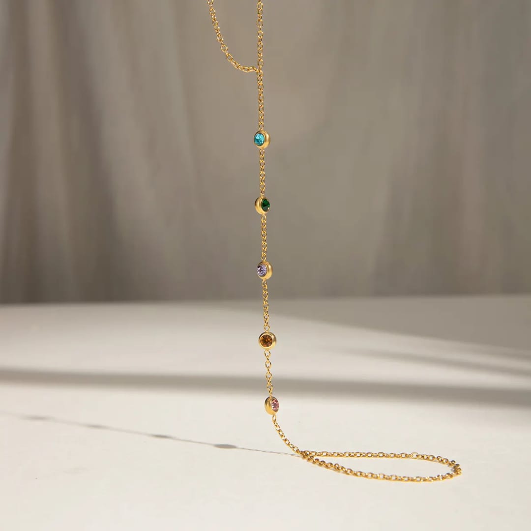 Multicolor Finger Hand Chain Bracelet