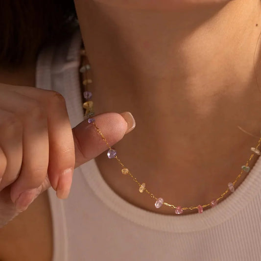 Natural Chakra Necklace and Bracelet