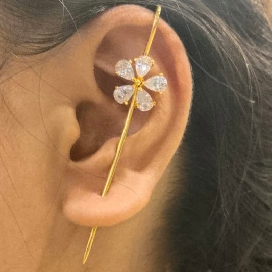 Crystal Moon Sui Dhaga Earrings