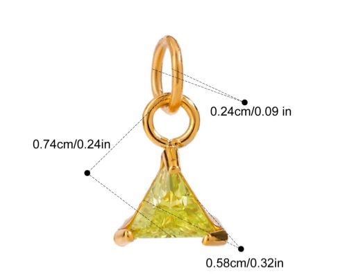 Lemon Green Stone Charm Only