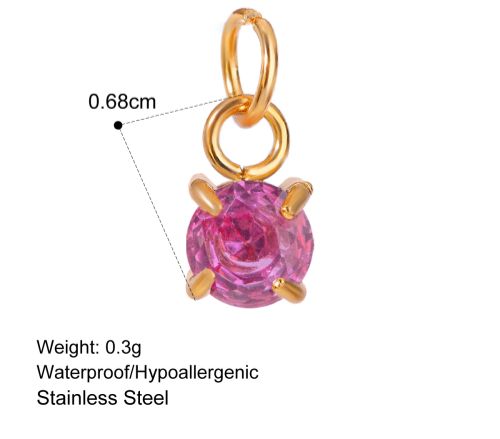 Pink Stone Charm Only