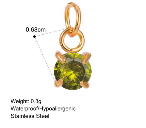 Mehandi Green Stone Charm Only