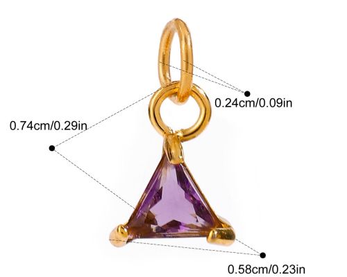Purple Stone Charm Only