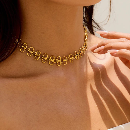 18k Gold Chain Hasli Necklace