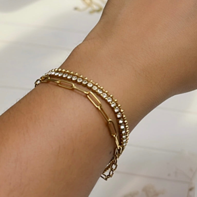 3 Layer Tennis Chain Bracelet