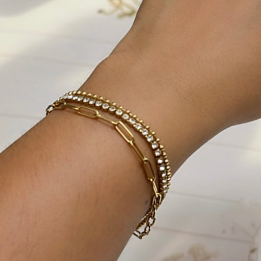 3 Layer Tennis Chain Bracelet