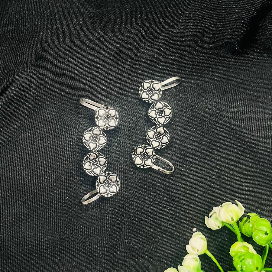 Oxidized Silver Earcuff earclips