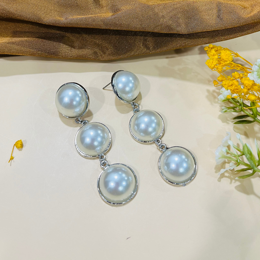 White Drop Earring