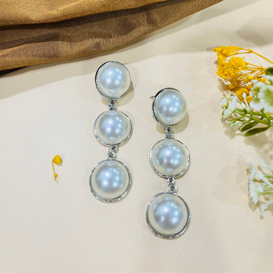 White Drop Earring