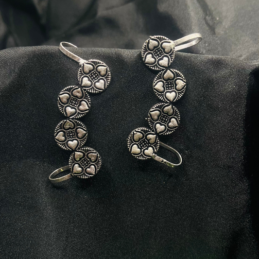 Oxidized Silver Earcuff earclips