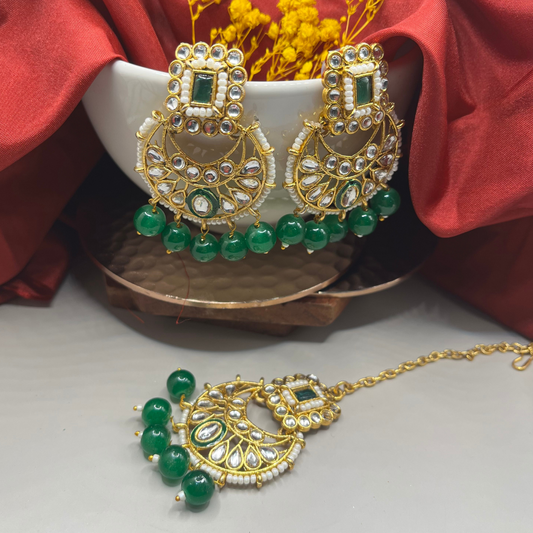Choker Chandbali Set with Maang Tikka