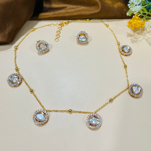 Moissanite Sleek Necklace Set
