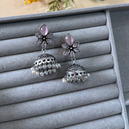 Pink Lightweght Jhumki Earring