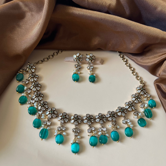 Moissanite Polki Jewellery Set