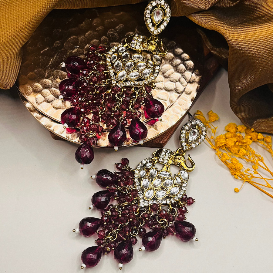 Gold-Toned Contemporary Earrings