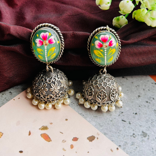 Trendy Meenakari Bling Jhumki