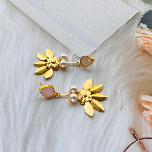 Pink Floret Monalisa Earring