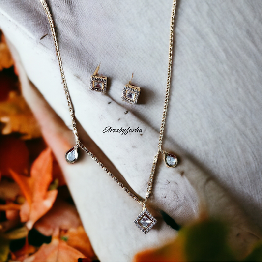Moissanite Sleek Necklace Set