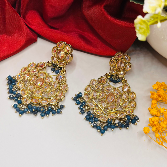 Kundan Polki Beaded Earring