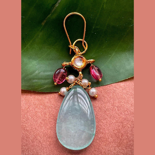 Natural Semi Precious Stone Earring