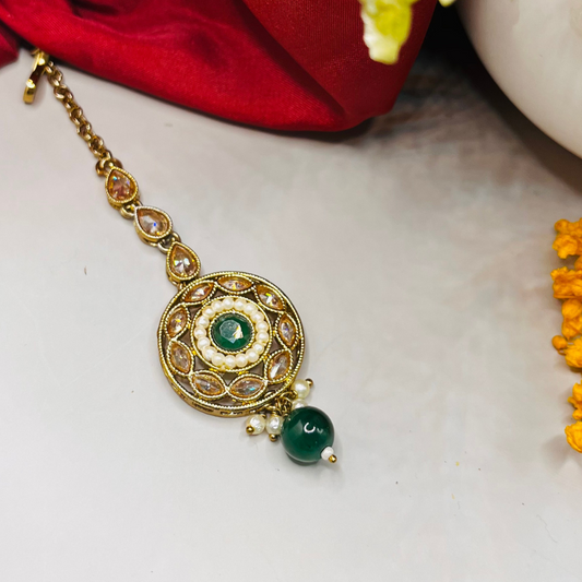 Polki Kundan Maang Tikka