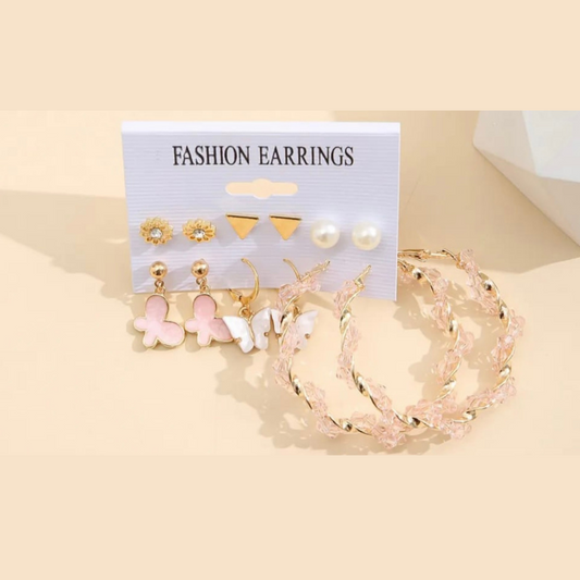 Hoop, Drop and Studs Set of 6
