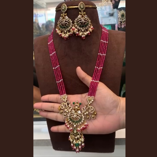 Moissanite Polki Necklace Set