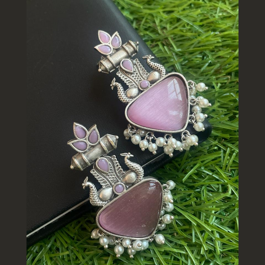 Monalisa Stone Silver Earring