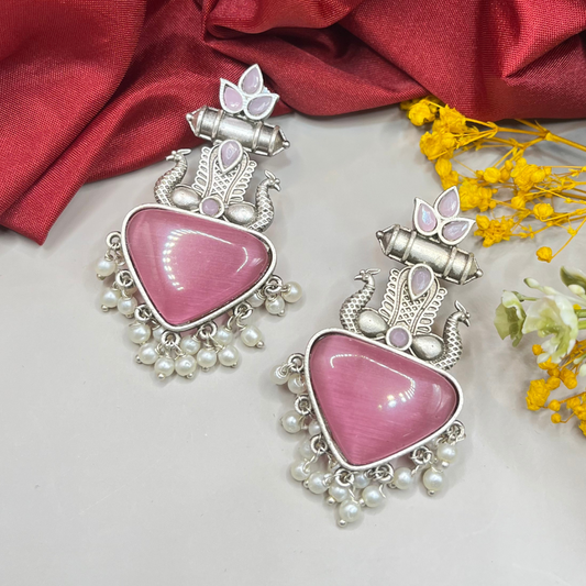 Monalisa Stone Silver Earring