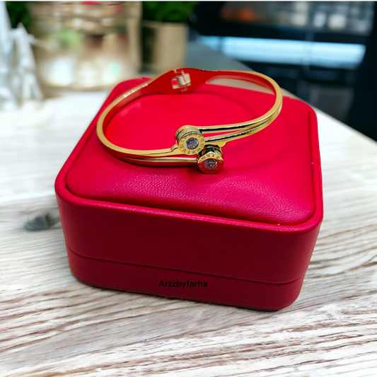 Gold Platted Crystal Cuff Bracelet