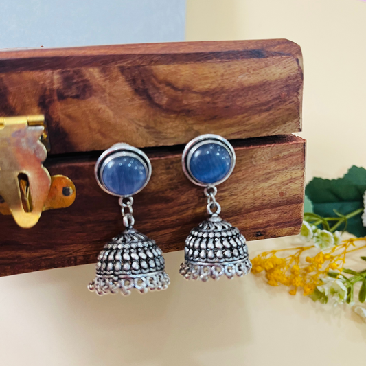Lavender Stone Jhumki Earring