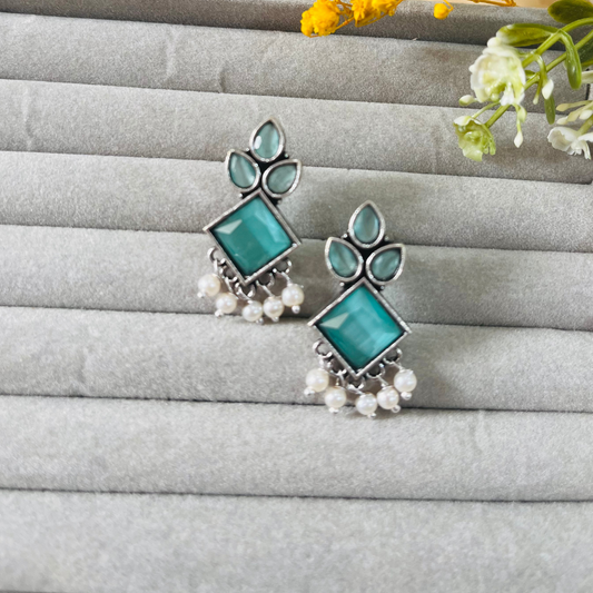 Aqua Blue Studs Earring