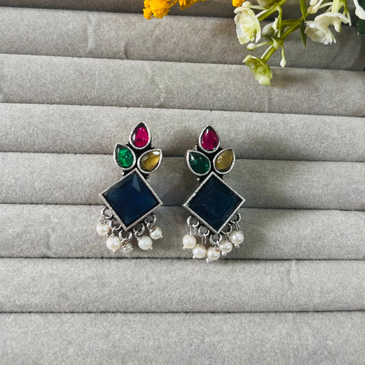 Multicolor Stone Studs Earring