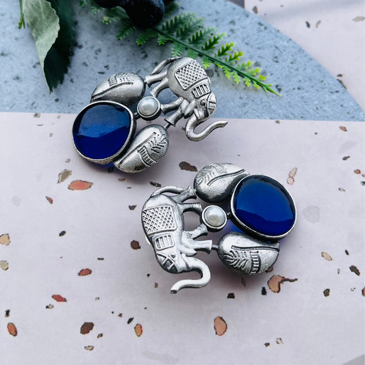 Elephant Royal Blue Studs