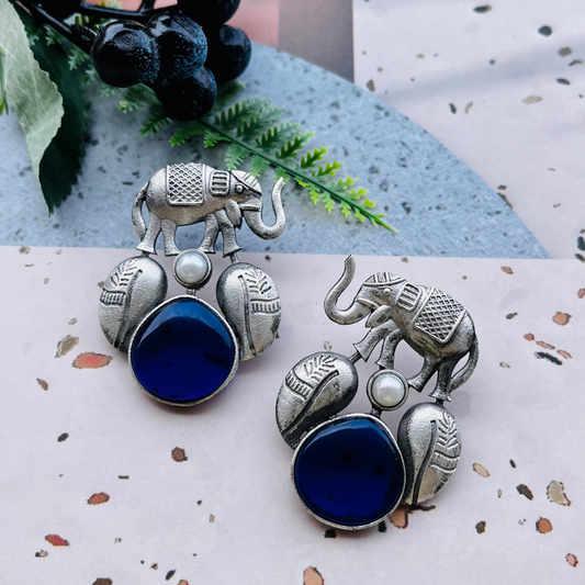 Elephant Royal Blue Studs