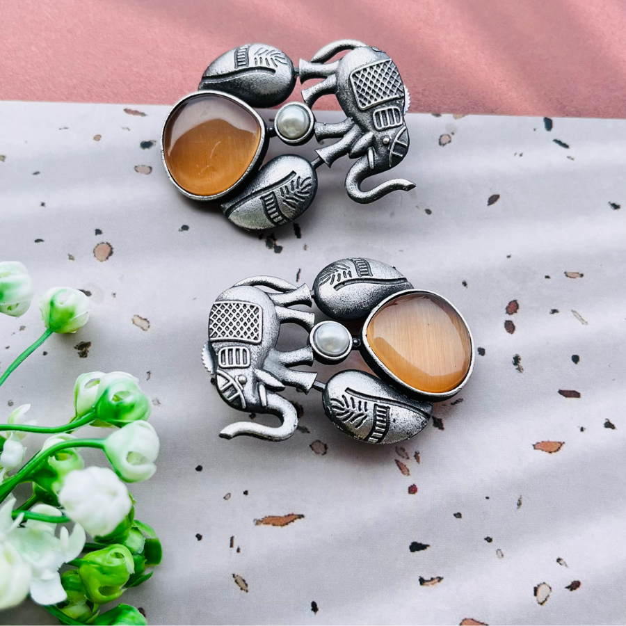 Elephant Peach Studs