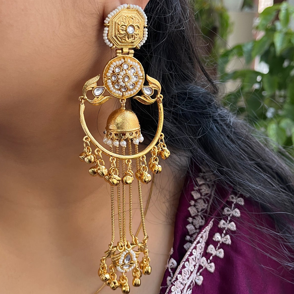 Classic Kashmiri Hoop Earrings